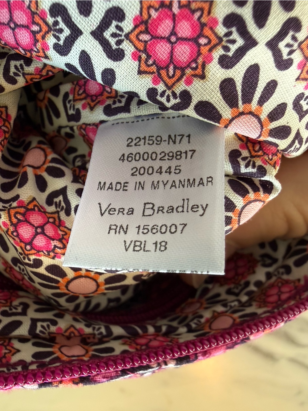 Vera Bradley Crossbody Floral Pink - Picture 3 of 12